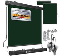 KESSER® Store vertical 160 x 250 cm - Mécanisme à manivelle - Store de balcon - Protection solaire et brise-vue - Protection solaire avec manivelle - Caisson de store pour balcon et terrasse - Kit de