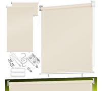KESSER® Store Vertical Marquise de Balcon Protection visuelle Protection Solaire Store latéral Ombrage, Stable et résistant aux intempéries, pour Balcon, terrasse, Jardin, Beige, 100x140cm