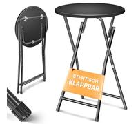 KESSER® Table de bistrot avec plateau en PVC | Table pliante résistante aux intempéries | 60 cm/110 cm | Table de fête antidérapante | Pour l'intérieur et l'extérieur | Table de réception de mariage |