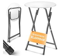 KESSER® Table de bistrot avec plateau en PVC | Table pliante résistante aux intempéries | 60 cm/110 cm | Table de fête antidérapante | Pour l'intérieur et l'extérieur | Table de réception de mariage |