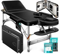 KESSER® Table de massage mobile, 70 cm de large, pliable et réglable en hauteur, 3 zones, 10 coussins, aluminium