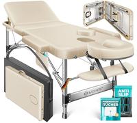 KESSER® Table de Massage Mobile Pliable & réglable en Hauteur 3 Zones Lit de Massage Table d'esthétique Large Table de thérapie Aluminium + 10x Support Visage avec Appui-tête