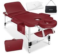 KESSER® Table de Massage Mobile Pliable & réglable en Hauteur 3 Zones Lit de Massage Table d'esthétique Large Table de thérapie Aluminium + 10x Support Visage avec Appui-tête Accoudoirs & Sac