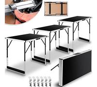KESSER® Table Multifonctions Professionnelle 3 Pièces, 100 x 60 cm, à Tapisser 30 kg de Charge Par Pièce Avec Fonction de Rallonge, Pliante, de Brocante et d'Appoint
