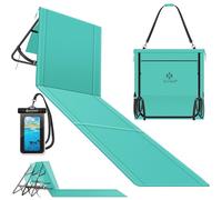 KESSER Tapis de plage pliable avec dossier réglable - Chaise longue de plage pliable avec sangle de transport, sac étanche et rangement - Chaise longue pour plage, jardin et terrasse - Charge maximale