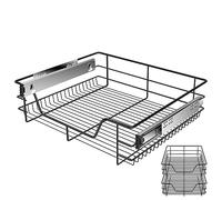 KESSER® Tiroir télescopique, tiroir de cuisine, armoire de cuisine, panier extensible, extension complète