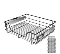KESSER® Tiroir télescopique ✓ Tiroir de cuisine ✓ Armoire de cuisine ✓ Tiroir à panier ✓ Tiroir d'armoire ✓ Sortie totale ✓ Tiroir - 4x 60cm