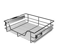 KESSER® Tiroir télescopique, tiroir de cuisine, meuble de cuisine, panier extensible, extension complète Noir