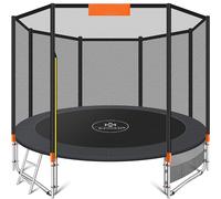 KESSER® Trampoline Certifié TÜV SÜD GS | Ensemble Complet avec Filet de sécurité, échelle et Accessoires | Pour Enfants et Jardin, 150 kg