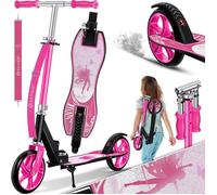 KESSER® Trottinette enfant et adulte jusqu'à 100kg | Trottinette Pliable Adolescents ABEC-9 | 205mm XXL Roues Rose