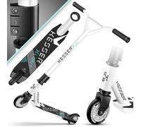 KESSER® Trottinette enfant et adulte jusqu'à 100kg X-Limit Direction à 360° | Trottinette Pliable Adolescents ABEC-9 Blanc / Noir