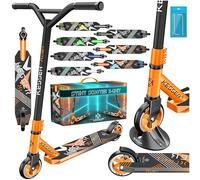 KESSER® Trottinette Freestyle | Trottinette Freestyle X-Limit | Direction à 360° | Roulements à Billes ABEC 9 de 100 mm | Roues en polyuréthane | Robuste | Orange