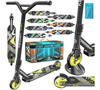 KESSER® Trottinette Freestyle X-Limit | Direction à 360°, avec roulement à Billes ABEC 9 de 100 mm, Roues en polyuréthane | Trottinette Solide, Anthracite