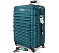 Kesser® Valise de voyage avec coque rigide - Inclus balance de bagage + étiquette de bagage | Valise trolley à 4 roulettes avec serrure à combinaison - Coque rigide ABS - Poignée télescopique, Vert