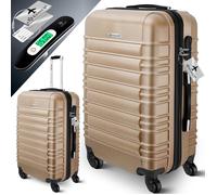 KESSER® Valise rigide de Voyage 84L Avec Roulettes et Poignée ABS Trolley Avec Serrure Champagne