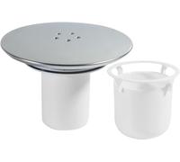 KESTY Couvercle de bonde de douche, couvercle de vidange de douche, pour bonde de douche Viega Tempoplex, 90 mm/115 mm, couvercle chromé anti-odeurs, blanc