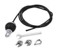 kesurpae Accessoires de poulie pour biceps à monter soi-même, avec un câble de musculation robuste pour une utilisation efficace du câble de tirage vertical dans les salles de, Noir, 400 cm