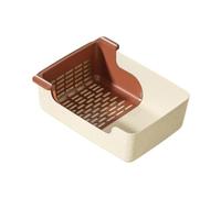 kesurpae Bac à litière pour Animaux de Compagnie, Anti-éclaboussures, léger, Robuste, Facile à Nettoyer, pour Petits Animaux. Caractéristiques Uniques : cuillère et bac intégrés.