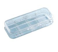 kesurpae Boîte à Papeterie d'examen Transparente avec cloison Amovible pour Une Organisation Facile Boîte à stylos Transparente en Acrylique ABS Portable, Transparent