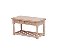 kesurpae Bureau Miniature en Bois Brut à l'échelle 1/12 pour Maison de poupée. Un Cadeau Exquis au Style Classique Qui rendra Votre Maison de poupée Plus réaliste. Ce Bureau