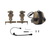 kesurpae Casque antibruit sans réduction de Bruit, Rotation Multi-Angles pour Un Ajustement personnalisé, Compatible avec Les Casques de Travail et équipé d'un Microphone.