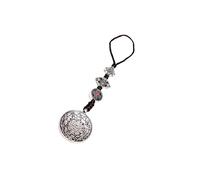 kesurpae Collier amulette des huit trigrammes éblouissants, pendentif miroir en bronze tibétain, à suspendre dans la voiture, canalisant la Pour bonne fortune, collier amulette