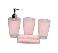 kesurpae Distributeur de savon chic avec ensemble d'accessoires de salle de bain élégants comprenant un distributeur de lotion et un porte-savon. Ensemble d'accessoires de salle