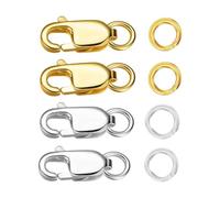 kesurpae Donnez vie à vos créations avec ce fermoir mousqueton innovant et ses anneaux fermés. Ce kit de 4 fermoirs mousquetons est l'accessoire idéal pour la création de bijoux.