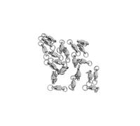 kesurpae Émerillon à roulement à Billes avec Anneau brisé : Un Accessoire de pêche Qui garantit stabilité et fiabilité pour aux pêcheurs exigeants, Argent, 4#