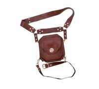 kesurpae Ensemble Ceinture et Sac de Cuisse médiéval en Cuir PU offrant Un Confort Optimal pour Toutes Les Occasions et Aventures. Sac Banane à Motif en, Brun, 15 x 16 x 6.5 cm