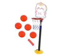 kesurpae Ensemble de Basketball pour Enfants, Hauteur réglable, intérieur, avec Panier de Basketball Complet et Base Stable pour des activités Amusantes, Blanc, 26 x 22 x 130 cm