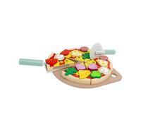 kesurpae Ensemble de Pizza en Bois pour Enfants de 3 à 5 Ans. Comprend Plusieurs Garnitures et Un Jeu éducatif découpe et d'imitation. Idéal comme Cadeau d'anniversaire.