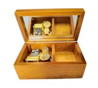 kesurpae Étui à musique en bois, bijou au style rétro classique, création unique. Décoration relaxante pour un moment de détente et de Ornement créatif unique. Finition
