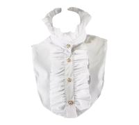 kesurpae Faux col à collerette pour pull chemise, facile à assortir avec des volants et un col montant pour un style décontracté. Chemisier demi-blanc pour femme.