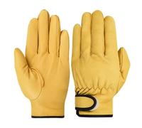 kesurpae Gants Longs de Jardinage en Cuir de chèvre de qualité supérieure, résistants et dotés d'un Poignet élastique pour Une Utilisation en Toute sécurité Lors de Vos