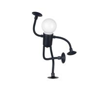 kesurpae Lampe de Sport déformée et Amusante, veilleuse de Forme Variable pour Chambre à Coucher, dortoir en PVC, Ventouse, Petite Mini veilleuse, Noir