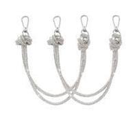 kesurpae Lot de 2 bandoulières courtes de rechange ornées de strass pour sacs à main féminins. Sublimez votre sac avec ces bandoulières élégantes et, argent