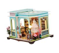 kesurpae Maison de poupée Miniature en Bois à Construire soi-même, avec Meubles et éclairage LED, pour des créations Amusantes. Kit de Construction Miniature en Bois avec Meubles pour garçon Fille.