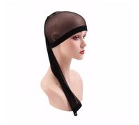 kesurpae Manchon de perruque en maille, housse polyvalente pour perruques et dreadlocks, bonnet en maille pour cheveux au crochet, manchon de tissage pour dreadlocks, noir