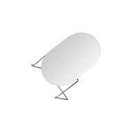 kesurpae Miroir True Mirror pour salon, bureau, salle de bain, maquillage en fer, base stable, support rotatif, couleur vanille, pour femmes, filles et chambres d'étudiantes.