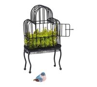 kesurpae Nichoir Miniature Polyvalent à l'échelle 1/12 pour Maison de poupée, décoration de Jardin ajoutant du Charme à Tout Espace extérieur. Modèle Cage Oiseaux, Jouet Monter soi-même, , Noir