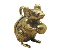 kesurpae Pendentif souris chic en laiton, ornement rétro unique, miniature, porte-clés, accessoires de bijoux, cadeau créatif fait main, pendentif souris rétro, sculpture de rat, collier, breloque