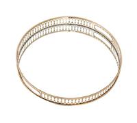 kesurpae Plateau à Parfum, Plateau à Bijoux décoratif, élégant de Rangement pour Coiffeuse et Chambre Coucher. L'alliance du Verre et du Fer confère Un Aspect élégant et sophistiqué Qui