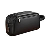 kesurpae Pochette pour Hommes élégant Sac à Main en Cuir Compact Multi-Poches Poignet Portefeuille Organisateur Hommes Modernes événements Formels et Quotidiens. La Taille du, Noir avec Serrure