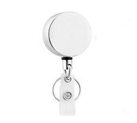 kesurpae Porte-clés en métal Porte-clés rétractable Anti-Perte Porte-clés Fil Badge Porte-Carte d'identité clés Accessoire pour Voyage Bureau à Domicile, Blanc