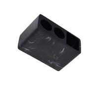 kesurpae Porte-dentifrice élégant avec finition marbre classique et patin antidérapant. Organisation de la salle de bain : une façon plus propre et hygiénique de votre brosse, noir, 14 x 6.1 x 9 cm