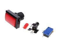 kesurpae Repensez votre expérience de jeu avec ce bouton de borne d'arcade rétroéclairé par LED. Ce jeu rectangulaire, doté d'un bouton de support lumineux à LED, chaque