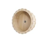 kesurpae Roue d'exercice compacte et silencieuse pour Hamsters Nains, Chatons et gerbilles. Accessoire Durable pour des Moments de Jeu interactifs et Amusants. Support Inclus, Bois, 15 x 6.5 cm