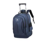 kesurpae Sac à à roulettes Dynamique pour se déplacer Facilement dans la Foule Les aéroports. Poignée Robuste et bandoulière réglable. Sac Trolley Double bandoulière, Bleu, 50x34x22cm