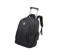 kesurpae Sac à à roulettes Dynamique pour se déplacer Facilement dans la Foule Les aéroports. Poignée Robuste et bandoulière réglable. Sac Trolley Double bandoulière, Noir, 50x34x22cm
